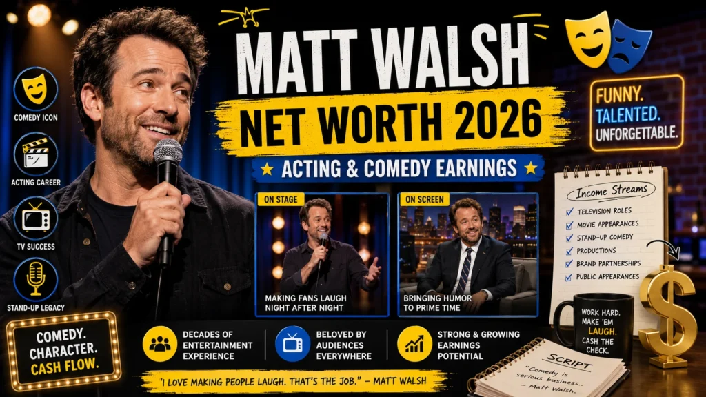 Matt Walsh Net Worth 2026 – Acting, Comedy & Earnings